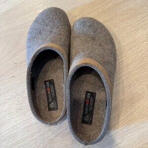 HAFLINGER Wool Clog, Grizzly Torben size 40